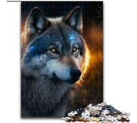 1000Pc Adults Jigsaw Puzzle Cute Wolf Baby Wooden Jigsaw Puzzles size : 50x75cm Perfect Home Or Office Decor, Ideal