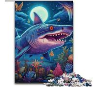 1000Pc Adults Jigsaw Puzzle Deep Jaws Wooden Jigsaw Puzzles DIY Home Decor Brain Teaser Game for Teenagers size 50x75cm