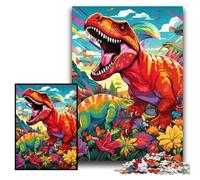 1000Pc Adults Jigsaw Puzzle Dinosaur Art 1000 Pieces Puzzles for Adults Family Interactive Game, Brain Teaser Gift, Educational Toy Size 26x38cm