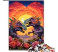 1000Pc Adults Jigsaw Puzzle Dinosaur Art Jigsaw Puzzles 1000 Pieces for Adults Perfect, Educational Toy (Size 26x38 cm)