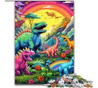 1000Pc Adults Jigsaw Puzzle Dinosaur Art Jigsaw Puzzles for Adults Brain-Challenging DIY Decorative Game, Family Interactive Toy size : 38x26cm