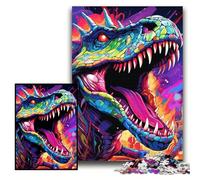 1000Pc Adults Jigsaw Puzzle Dinosaur Art Jigsaw Puzzles for Adults Perfect for Halloween, Christmas, Birthday Gift Size 26x38cm
