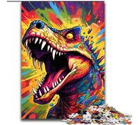1000Pc Adults Jigsaw Puzzle Dinosaur Art Puzzle 1000Pieces Jigsaw Family Activity Game, Home Decor Wall Art (Size 26x38 cm)