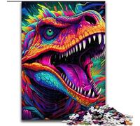 1000Pc Adults Jigsaw Puzzle Dinosaur Art Puzzles 1000Pieces for Adults Family Activity Game for Teenager, DIY Home Decor Brain Teaser Gift (Size 50x75 cm)