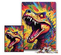 1000Pc Adults Jigsaw Puzzle Dinosaur Art Puzzles for Adults 26x38 cm Educational Brain Teaser, Artistic Home & Office Decor, 14+ Age