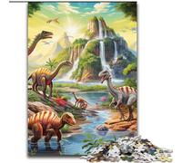 1000Pc Adults Jigsaw Puzzle Dinosaur World Jigsaw Puzzle Made of cardboard,for Teenagers, Family Interactive Game, Challenge Gift 1000pcs(26x38cm)