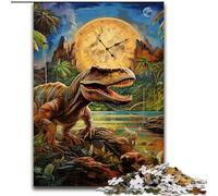 1000Pc Adults Jigsaw Puzzle Dinosaur World Jigsaw Puzzle Made of Wood,Interactive Family Game, DIY Home Decor, Challenging Brain Teaser Gift 1000pcs(50x75cm)