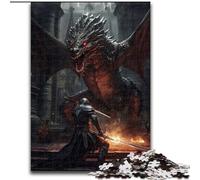 1000Pc Adults Jigsaw Puzzle Dragon Dungeon Boss Made of Wood, Idea, Humorous Artwork, Detailed Artwork 50x75cm for Birthday Holiday Christmas