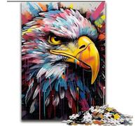 1000Pc Adults Jigsaw Puzzle Eagle Graffiti 1000Piece Puzzle Gift DIY Fun Suitable for Home Living Room Office Decoration (Size 50x75 cm)