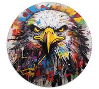 1000Pc Adults Jigsaw Puzzle Eagle Graffiti Paper Puzzles for Birthdays, Christmas, Halloween, Thanksgiving, Easter (67.5x67.5cm)