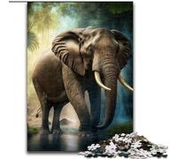 1000Pc Adults Jigsaw Puzzle Elephants Animal Jigsaw Puzzle Made of cardboard,Interactive Family Game, DIY Home Decor Brain Challenge Gift 1000pcs(26x38cm)