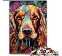 1000Pc Adults Jigsaw Puzzle English Cocker Spaniel Graffiti Puzzles 1000Pieces for Adults Family Activity Game for Teenager, DIY Home Decor Brain Teaser Gift (Size 50x75 cm)