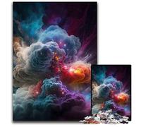 1000Pc Adults Jigsaw Puzzle Explosion of Color V Wooden Jigsaw Puzzles for Adults for Teenagers, Family Game Night, Brain-Challenging Gift Idea 50x75CM/19.68x29.52inch