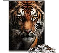 1000Pc Adults Jigsaw Puzzle Face of The Tiger 1000 Piece Jigsaw Puzzles for Adults Ideal Holiday Or Birthday Gift, Party Game Toy Size 26X38CM