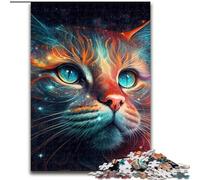 1000Pc Adults Jigsaw Puzzle Fantasy Cat 1000 Pieces Puzzle Gifts Home Decor & Interactive Family Game, (Size 26x38cm)