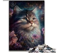 1000Pc Adults Jigsaw Puzzle Fantasy Cat 1000 Pieces Puzzle Gifts Home Decor & Interactive Family Game, (Size 26x38cm)
