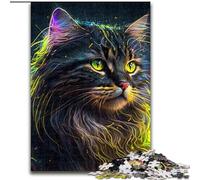 1000Pc Adults Jigsaw Puzzle Fantasy Cat cardboard Jigsaw Puzzles Educational & Fun Indoor Game for Home Decor (Size 26x38cm)