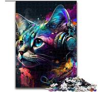 1000Pc Adults Jigsaw Puzzle Fantasy Cat cardboard Puzzles Gift DIY Fun Suitable for Home Living Room Office Decoration (Size 26x38 cm)