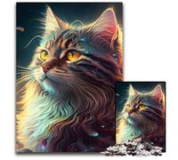 1000Pc Adults Jigsaw Puzzle Fantasy Cat Impossible Jigsaw Puzzles for Adults Perfect Home Or Office Decor, Ideal 50x75CM/19.68x29.52inch