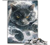 1000Pc Adults Jigsaw Puzzle Fantasy Cat Jigsaw Made of cardboard Colorful Home Decor & Interactive Family Game, size 38x26CM
