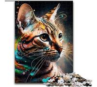 1000Pc Adults Jigsaw Puzzle Fantasy Cat Jigsaw Puzzles 1000 Pieces for Adults Perfect, Educational Toy (Size 26x38 cm)