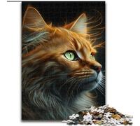 1000Pc Adults Jigsaw Puzzle Fantasy Cat Jigsaw Puzzles for Adults Brain-Challenging DIY Decorative Game, Family Interactive Toy size : 50x75cm