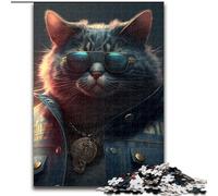 1000Pc Adults Jigsaw Puzzle Fantasy Cat Jigsaw Puzzles for Adults Brain-Challenging DIY Decorative Game, Family Interactive Toy size : 50x75cm