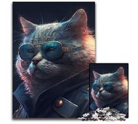 1000Pc Adults Jigsaw Puzzle Fantasy Cat Puzzles for Adults Educational Toy for Teenagers, Home Office Decor 50x75CM/19.68x29.52inch