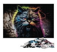 1000Pc Adults Jigsaw Puzzle Fantasy Cat Wooden Jigsaw Puzzles for Adults for Teenagers, Family Game Night, Brain-Challenging Gift Idea 50x75CM/19.68x29.52inch