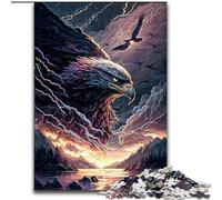 1000Pc Adults Jigsaw Puzzle Fantasy Eagle Jigsaw Puzzle Made of Wood,Interactive Family Game, DIY Home Decor, Challenging Brain Teaser Gift 1000pcs(50x75cm)