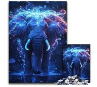 1000Pc Adults Jigsaw Puzzle Fantasy Elephant Wooden Puzzles Fun Games, Is Ideal As A Gift for The Whole Family for for Age 14 50X75CM