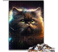 1000Pc Adults Jigsaw Puzzle Fantasy Persian Cat 1000 Pieces Puzzle Gifts Home Decor & Interactive Family Game, (Size 26x38cm)