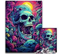 1000Pc Adults Jigsaw Puzzle Fantasy Purple Skull Jigsaw Puzzles for Adults Relaxing Entertainment, Home Decor 1000 PCS(75x50cm)