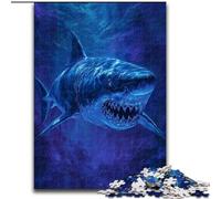 1000Pc Adults Jigsaw Puzzle Fantasy Shark Wooden Jigsaw Puzzles for Adults Unique DIY Home Decor Gift Idea 26X38CM