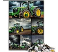 1000Pc Adults Jigsaw Puzzle Farm Implement Tractor Wooden Jigsaw Puzzles for Adults Colourful, Fun, Challenging & Brainteasing (Size 50x75cm)