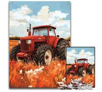 1000Pc Adults Jigsaw Puzzle Farm Implement Tractor Wooden Jigsaw Puzzles For Family Fun, Suitable for Desktop Decoration for 14+ 50X75CM