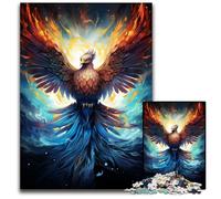 1000Pc Adults Jigsaw Puzzle Fire Colored Phoenix Jigsaw Puzzles for Adults Relaxing Entertainment, Home Decor 1000 PCS(75x50cm)