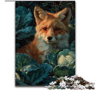 1000Pc Adults Jigsaw Puzzle Forest Fox Jigsaw Puzzles Made of Wood Brain Teaser Game for Teenagers, Perfect size 50X75CM