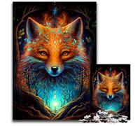 1000Pc Adults Jigsaw Puzzle Fox Puzzles for Adults Brain Teaser Game, Interactive Family Game, Suitable for Ages 14+ 26X38CM/10.23x14.96inch