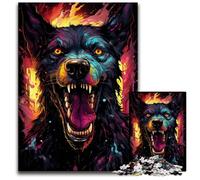 1000Pc Adults Jigsaw Puzzle Future Colorful Psychedelic Doberman Wooden Jigsaw Puzzles Family Activity DIY Home Decor 1000 PCS(75x50cm)