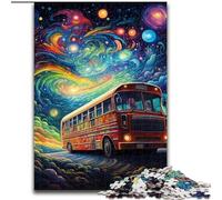 1000Pc Adults Jigsaw Puzzle Galaxy Bus Jigsaw Puzzles for Adults Brain-Challenging DIY Decorative Game, Family Interactive Toy size : 50x75cm