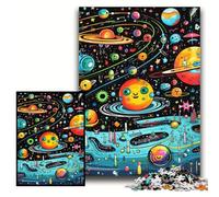 1000Pc Adults Jigsaw Puzzle Galaxy Planet Jigsaw Puzzles for Adults Perfect for Halloween, Christmas, Birthday Gift Size 50x75cm