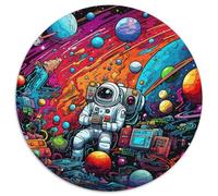 1000Pc Adults Jigsaw Puzzle Galaxy Planet Round Paper Jigsaw Puzzles Challenging Brain Teaser for Teenagers,Family Game Night Fun (67.5x67.5cm)