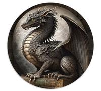 1000Pc Adults Jigsaw Puzzle Golden Flying Dragon Puzzles for Adults Challenging DIY Art for Enthusiasts, for Relaxation (67.5x67.5cm)