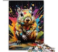 1000Pc Adults Jigsaw Puzzle Graffiti Painting Squirrel Jigsaw Puzzles for Adults for Teenagers Age Group 14+, Home Decor (Szie 50x75cm)