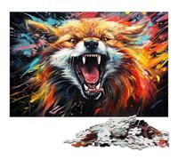 1000Pc Adults Jigsaw Puzzle Grumpy Fox Puzzles for Adults for Teenagers & Family Fun - DIY Brain Teaser Game Gift 26X38CM/10.23x14.96inch
