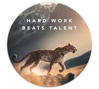 1000Pc Adults Jigsaw Puzzle Hard Work Beats Talent Jigsaw Puzzles for Adults Perfect for Teenager & Families, Ideal (67.5x67.5cm)