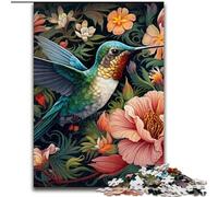 1000Pc Adults Jigsaw Puzzle Hummingbird Art Jigsaw Puzzles for Adults Brain-Challenging DIY Decorative Game, Family Interactive Toy size : 50x75cm