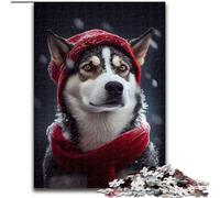 1000Pc Adults Jigsaw Puzzle Husky Snow Puzzles for Adults size 50x75cm Brain Teaser & Home Decor, Perfect