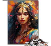 1000Pc Adults Jigsaw Puzzle Indian Princess Jigsaw Puzzles 1000 Pieces for Adults Family Interaction & Brain Challenge, Family Activity Challenge (Size 26x38cm)